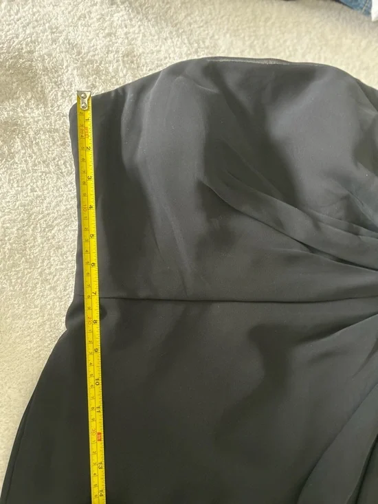 Azazie Black Sheath Strapless Chiffon Convertible Dress A6 - Picture 9 of 16